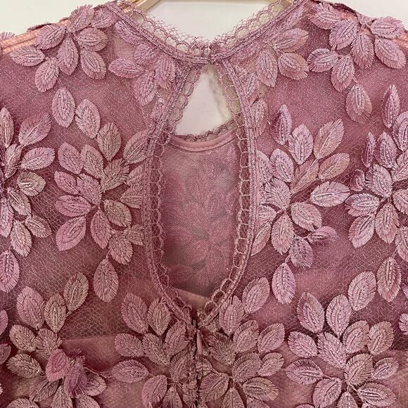 NWT BHLDN Virdia Dress Anthropologie size 10 Floral Applique Wedding Bridal - Picture 7 of 15